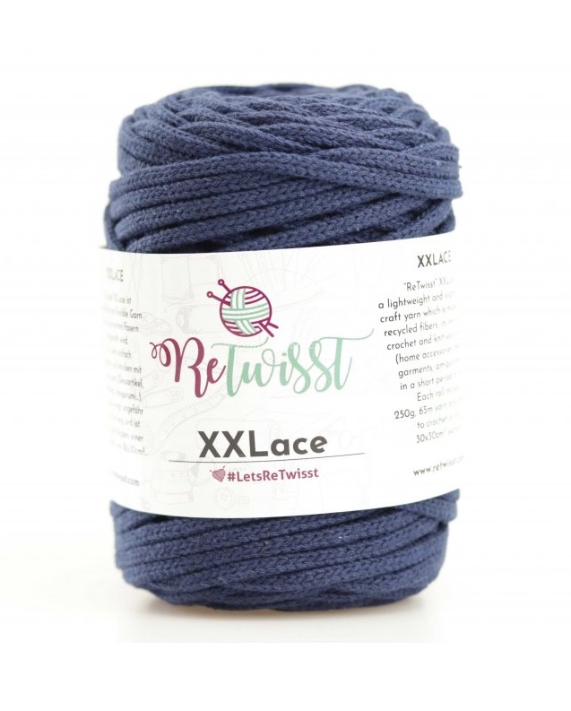 XXLACE yarn (12 tmavá modrá)
