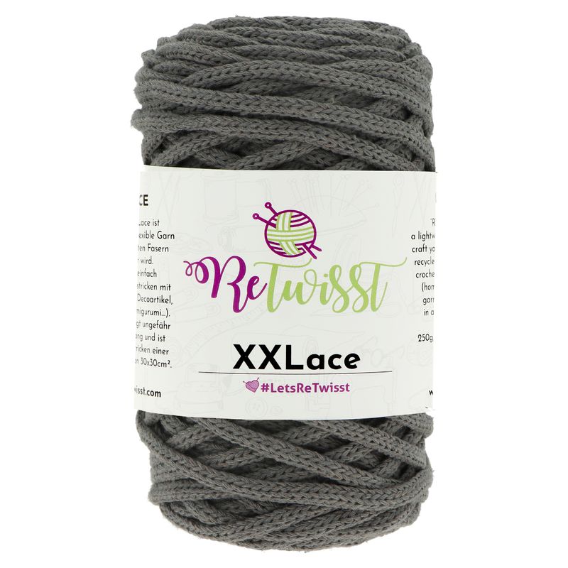 XXLACE yarn (06 tmavá sivá)