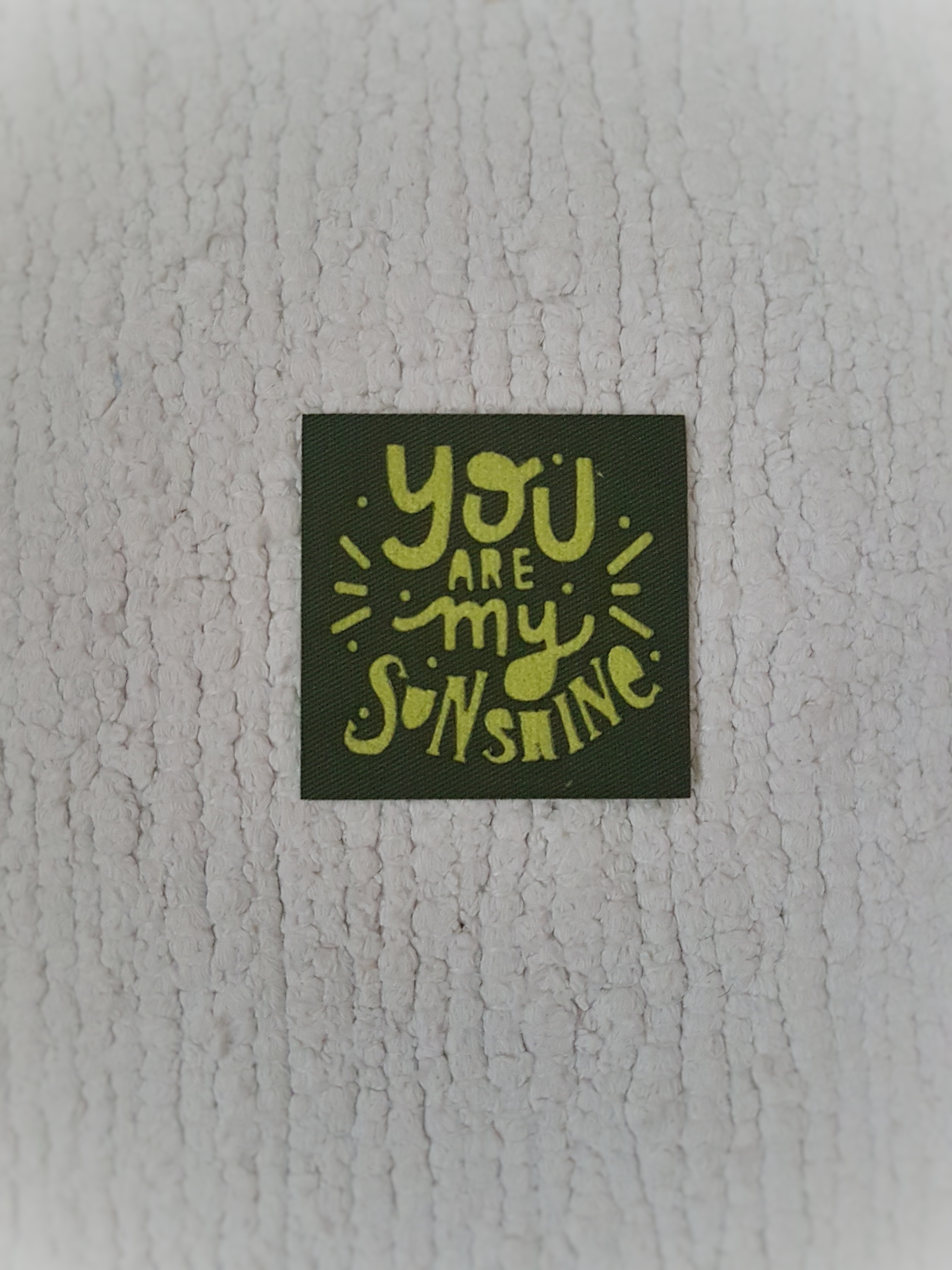 Nažehľovačka YOU ARE MY SUNSHINE (tmavá zelená + zelená, 5x5cm)