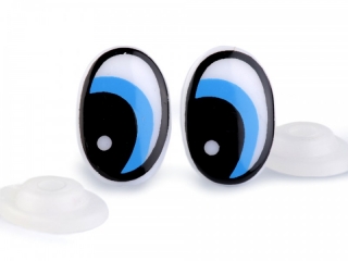 Bezpečnostné oči PÁR (modré 14x22mm)