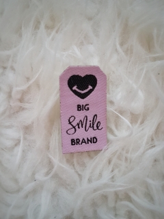 Nažehľovačka tkaná farebná BIG SMILE BRAND (ružová, 2 x 4cm)