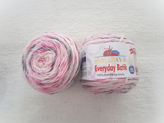 Everyday BATIK (201 sivá+ružová+biela)